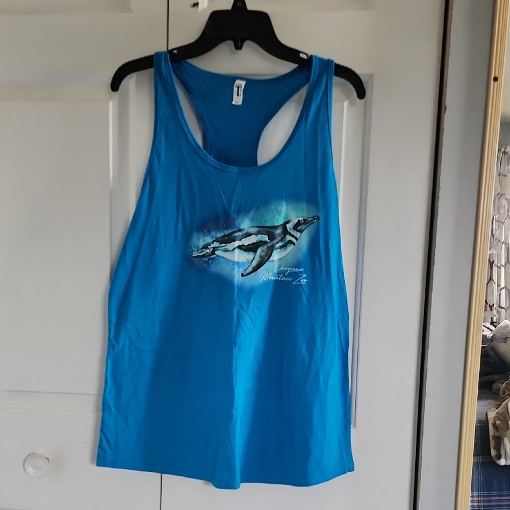 Blue Tank Top with  Graphic